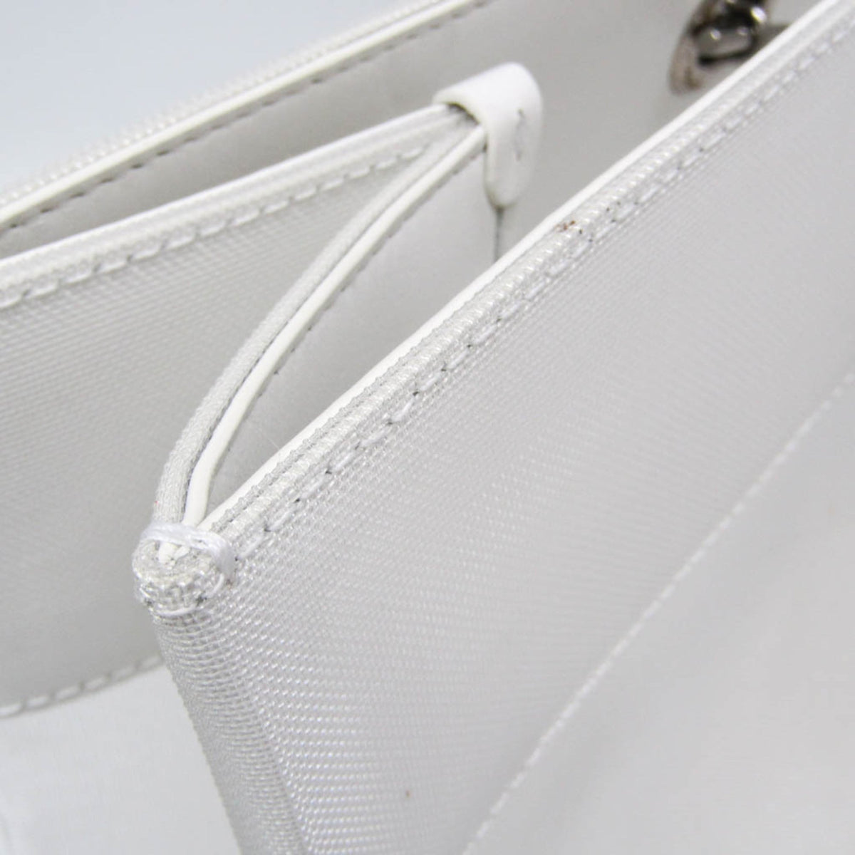 Balenciaga Duty Free Mesh With Leather White Leather Tote Bag Bag (Pre-Owned)