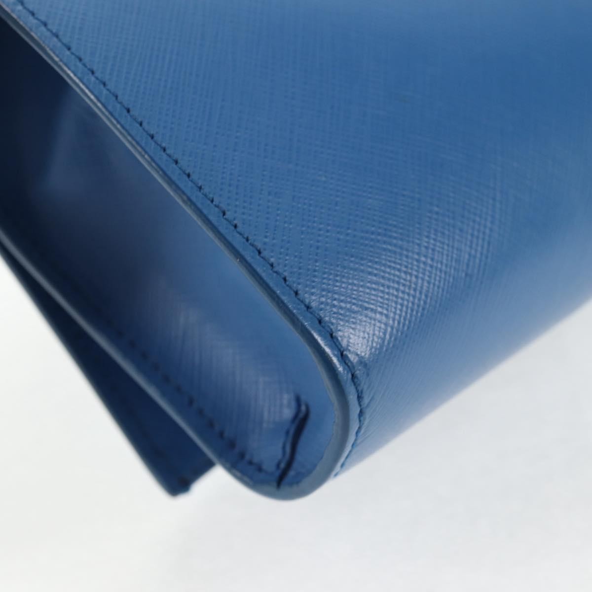 Salvatore Ferragamo Ginny Leather Blue Leather Shoulder Bag Bag (Pre-Owned)