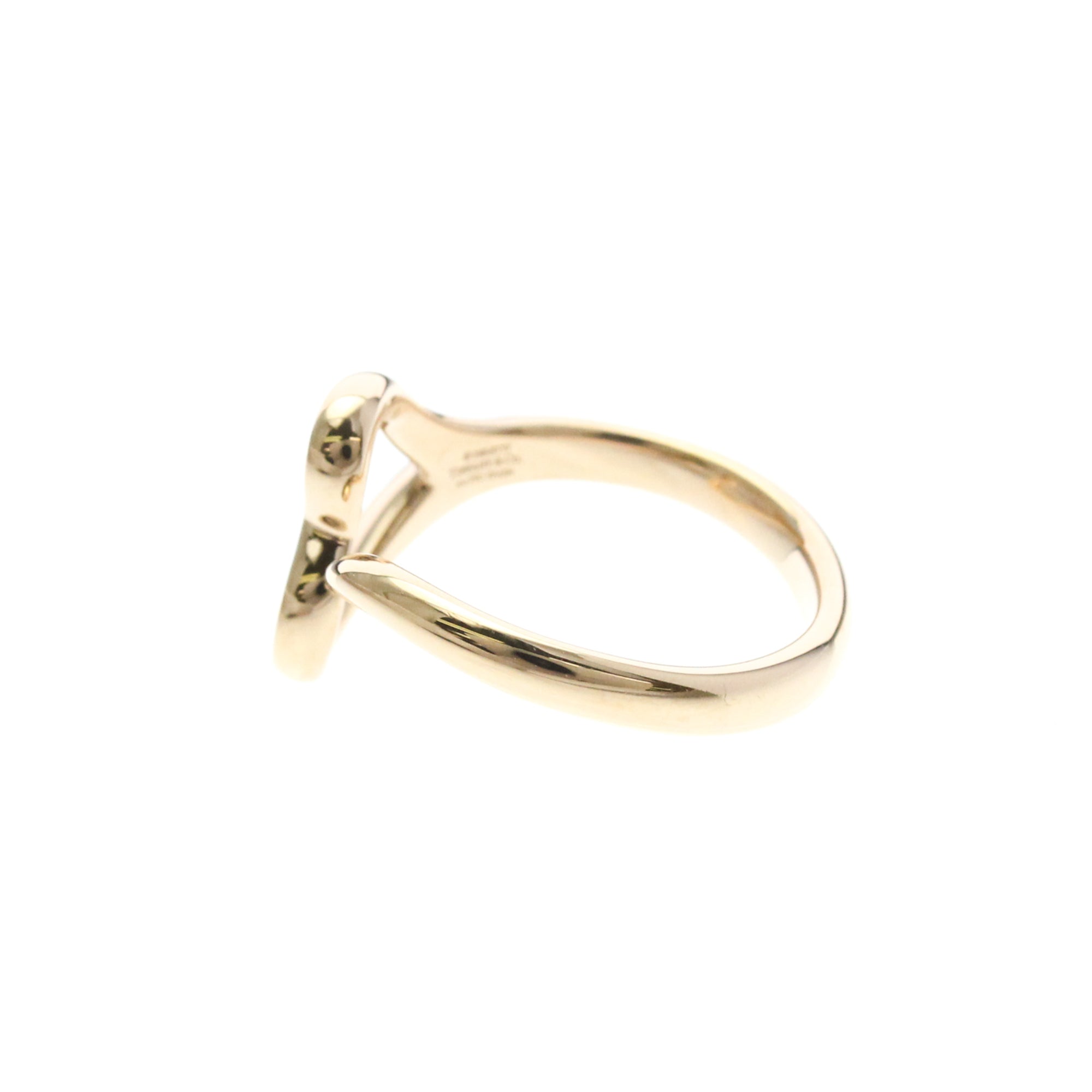 Tiffany & Co. Elsa Peretti Open Heart 18K Rose Gold Gold Pink_Gold Ring Jewelry (Pre-Owned)