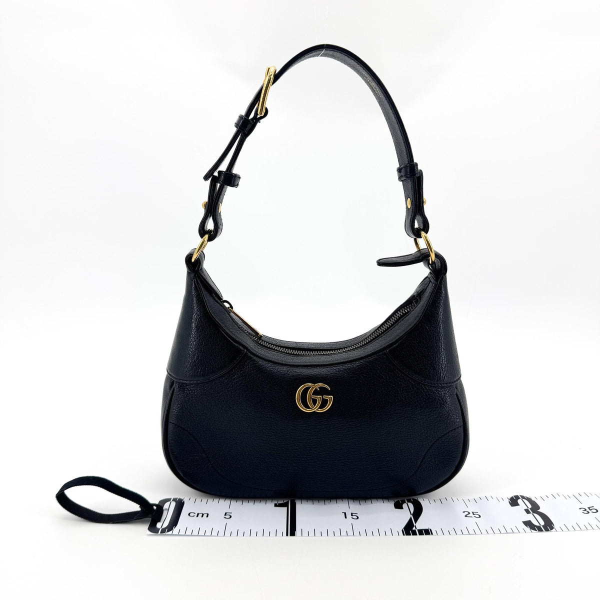 Gucci Aphrodite Leather Black Leather Shoulder Bag Bag (Pre-Owned)
