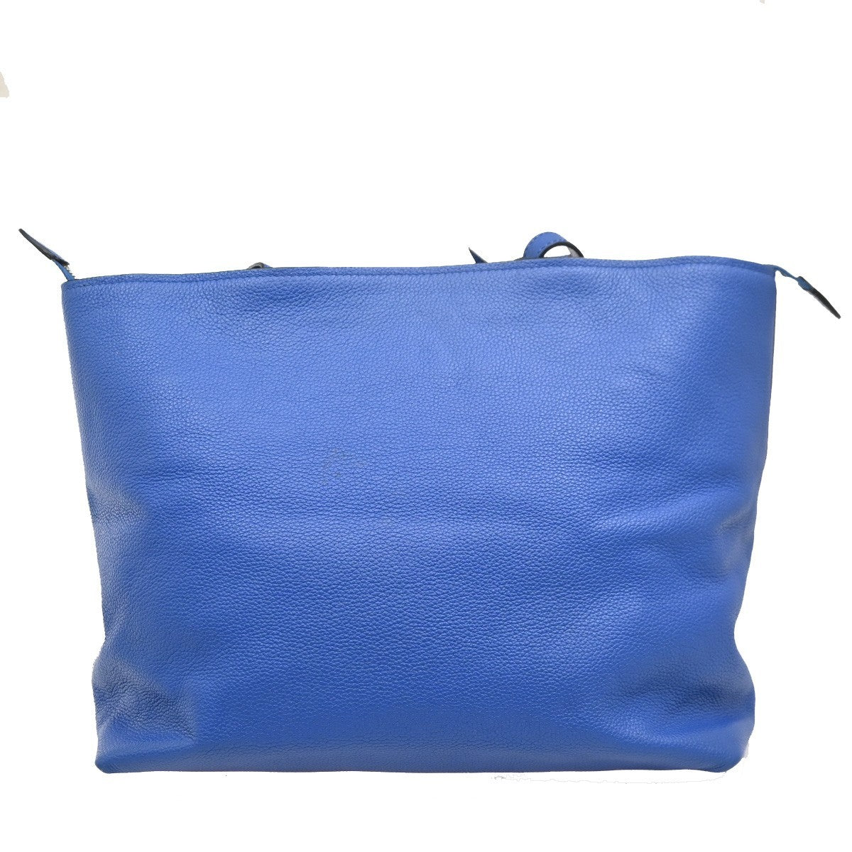 Prada Front Pocket Shopping Vitello Daino Blue Leather Tote Bag Bag (Pre-Owned)
