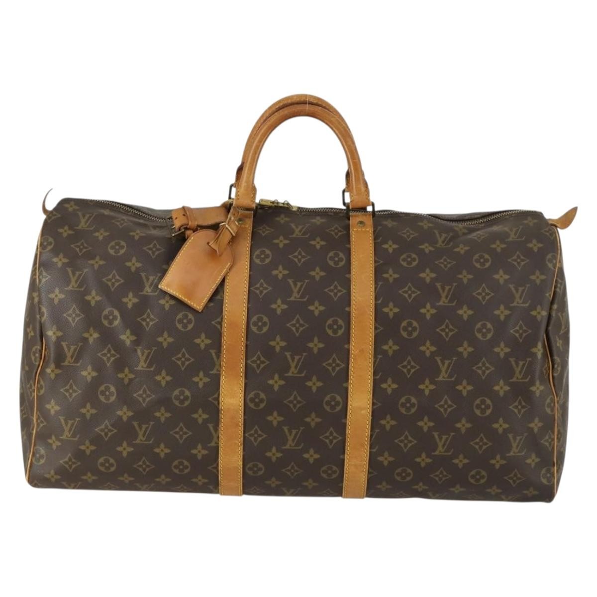 Louis Vuitton Keepall Monogram Canvas Brown Canvas Travel Bag Bag (Pre-Owned)