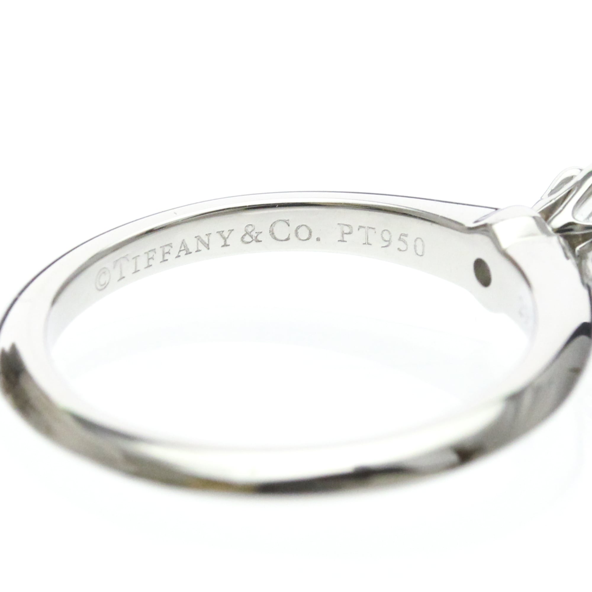 Tiffany & Co. Tiffany Setting Solitaire Platinum With Diamond Silver Platinum Ring Jewelry (Pre-Owned)