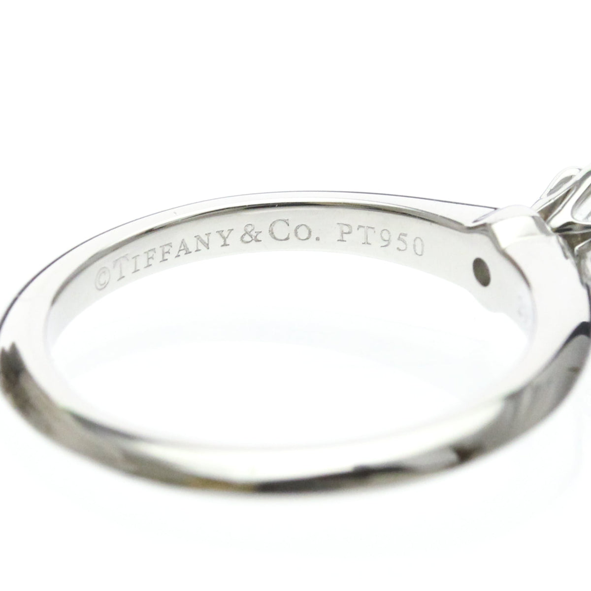 Tiffany & Co. Tiffany Setting Solitaire Platinum With Diamond Silver Platinum Ring Jewelry (Pre-Owned)