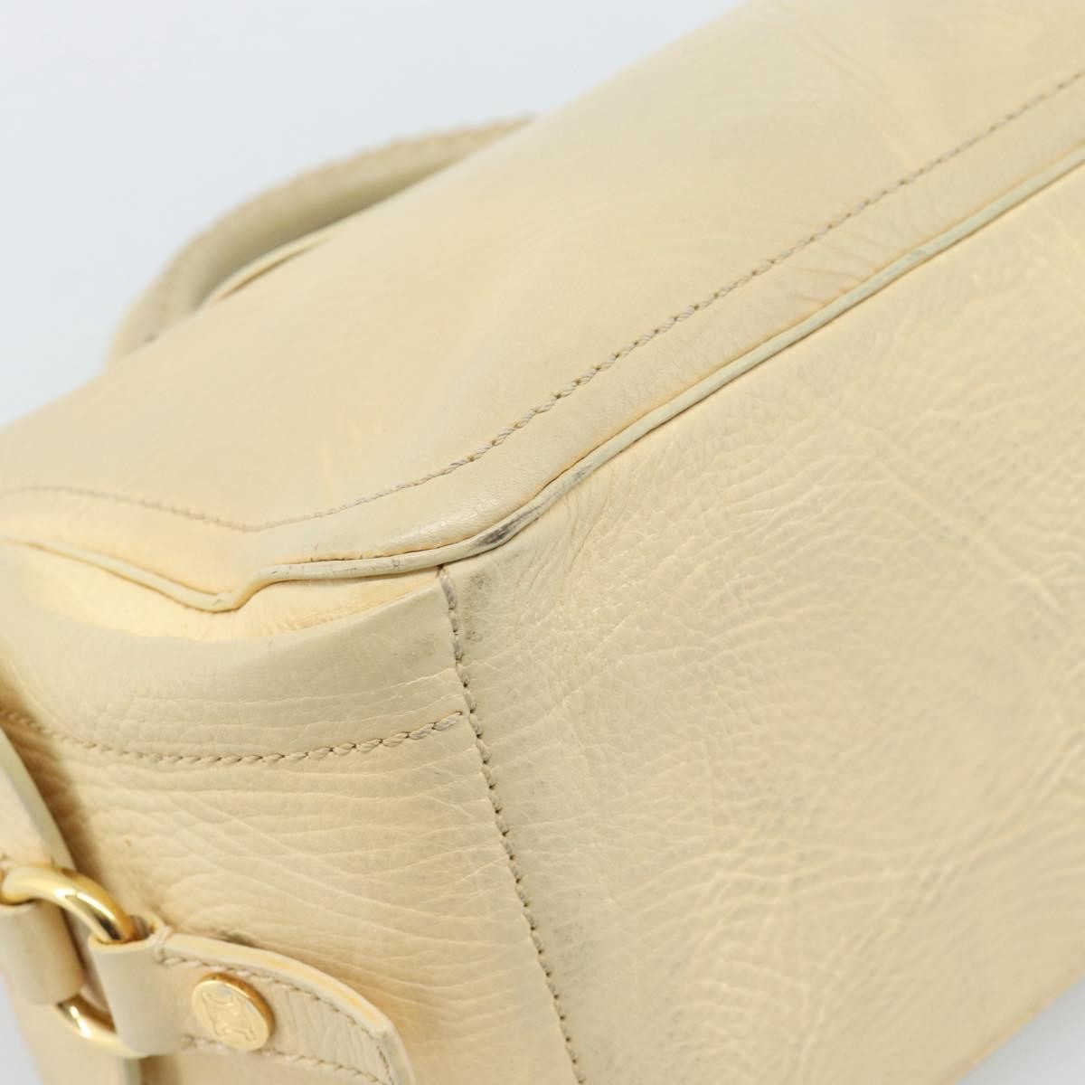 Celine Boogie Satchel Leather Beige Leather Handbag (Pre-Owned)