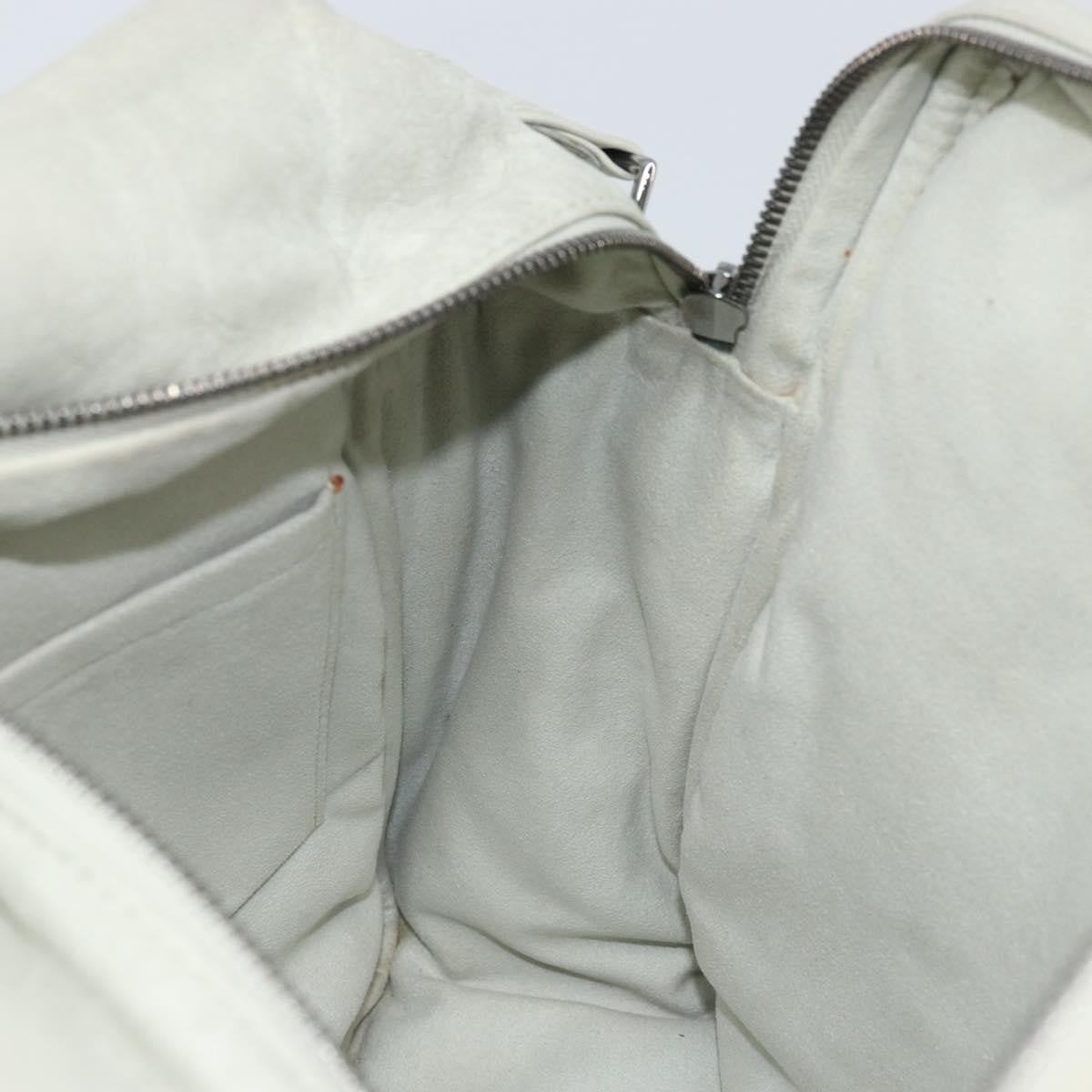 Louis Vuitton Clarkson Messenger Monogram Shadow Leather White Leather Handbag (Pre-Owned)