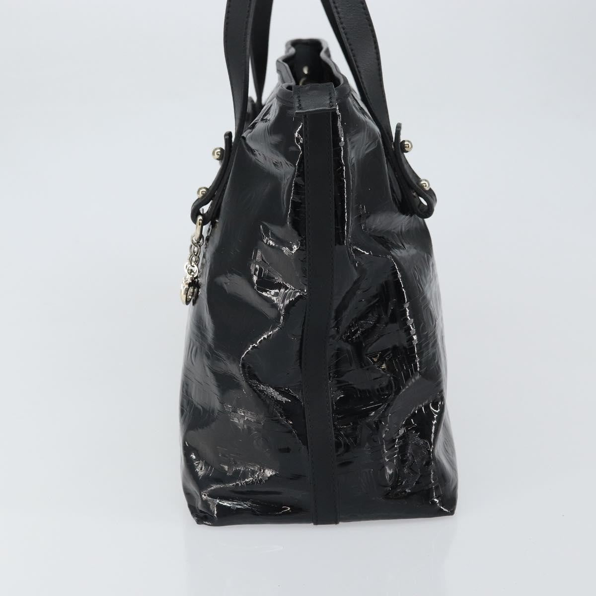 Salvatore Ferragamo Gancini Tote Patent Leather Black Patent_Leather Tote Bag Bag (Pre-Owned)