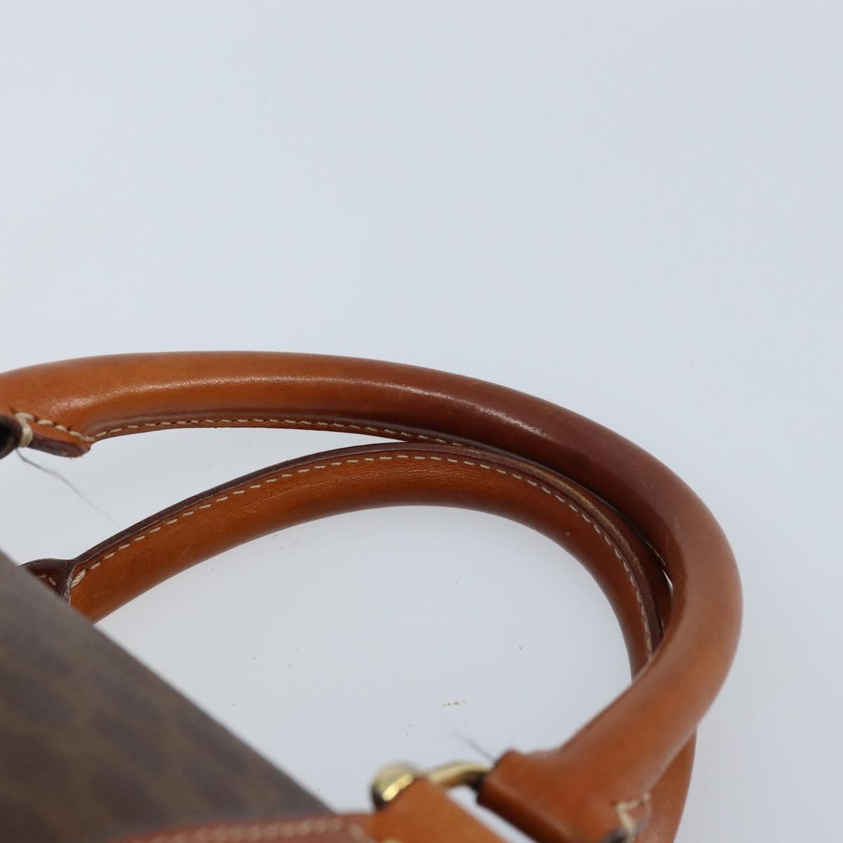 Celine Vintage Duffle Canvas And Leather Brown Canvas Travel Bag Bag (Pre-Owned)