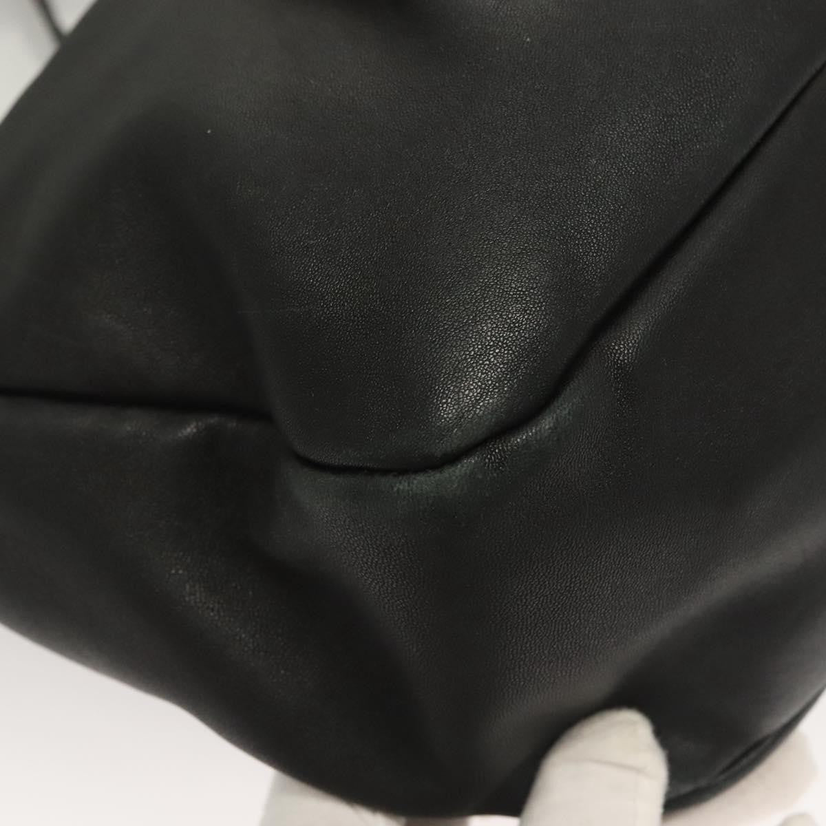 Salvatore Ferragamo Vala Leather Black Leather Handbag (Pre-Owned)