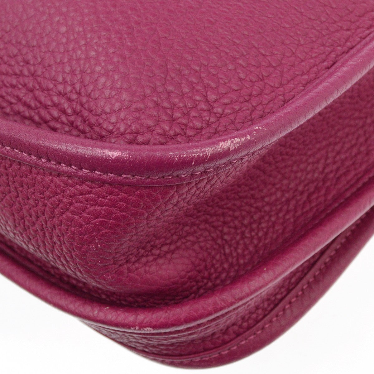 Hermes Evelyne Bag Gen Iii Clemence Pink Leather Handbag (Pre-Owned)