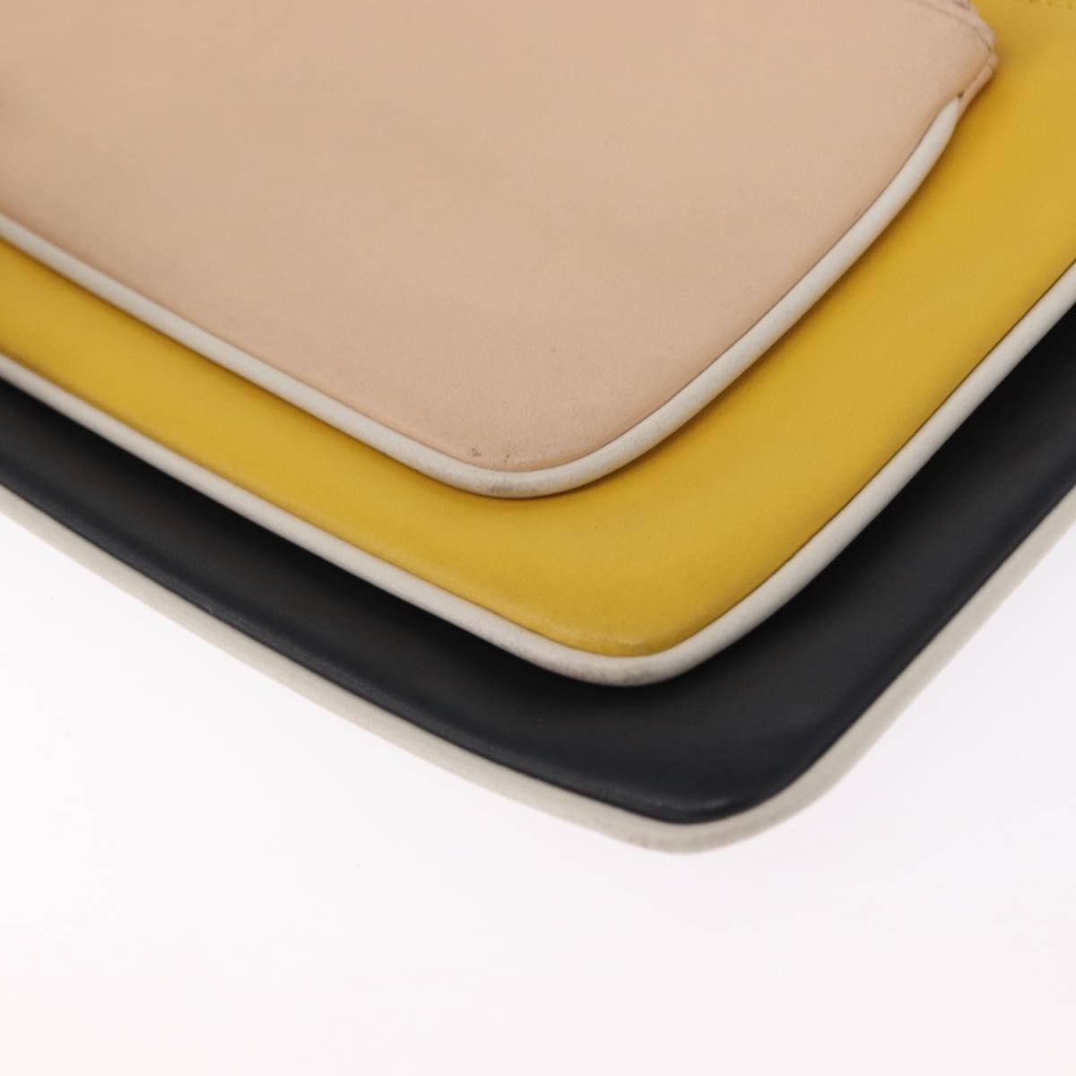 Fendi Triplette Pouch Set Calfskin Multicolour Leather Clutche & Pouche Bag (Pre-Owned)