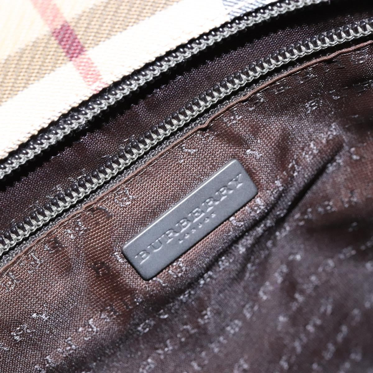 Burberry Vintage Vintage Check Coated Canvas Beige Canvas Tote Bag Bag (Pre-Owned)
