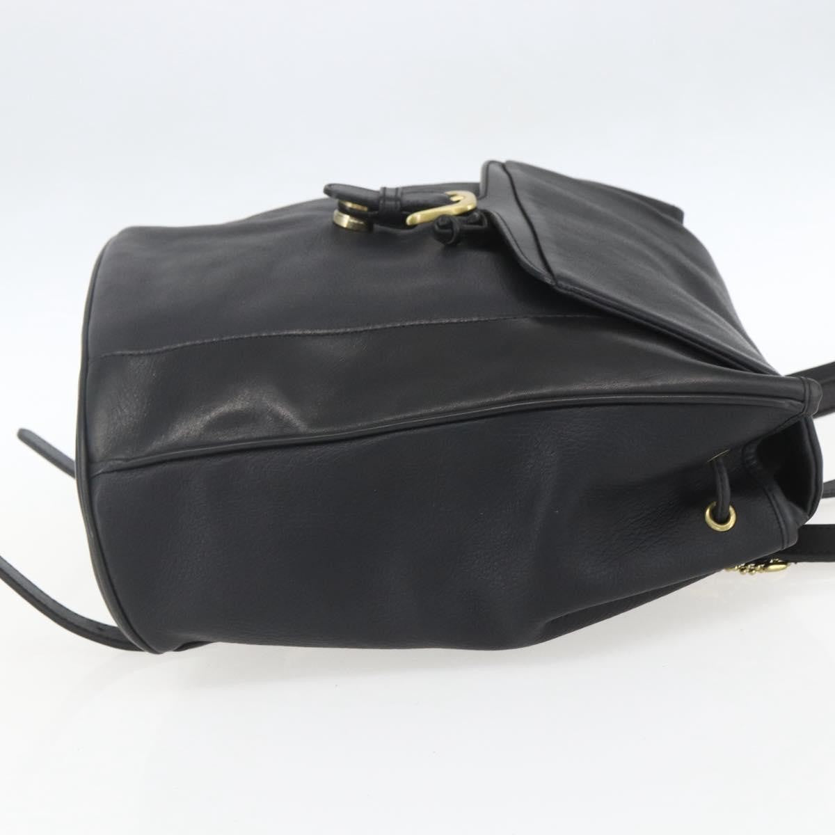 Bally Vintage Leather Black Leather Backpack Bag (Pre-Owned)