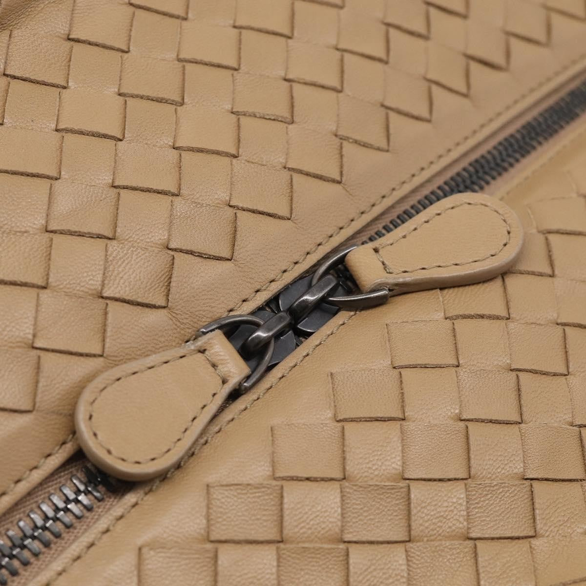 Bottega Veneta Brick Intrecciato Nappa Brown Leather Handbag (Pre-Owned)