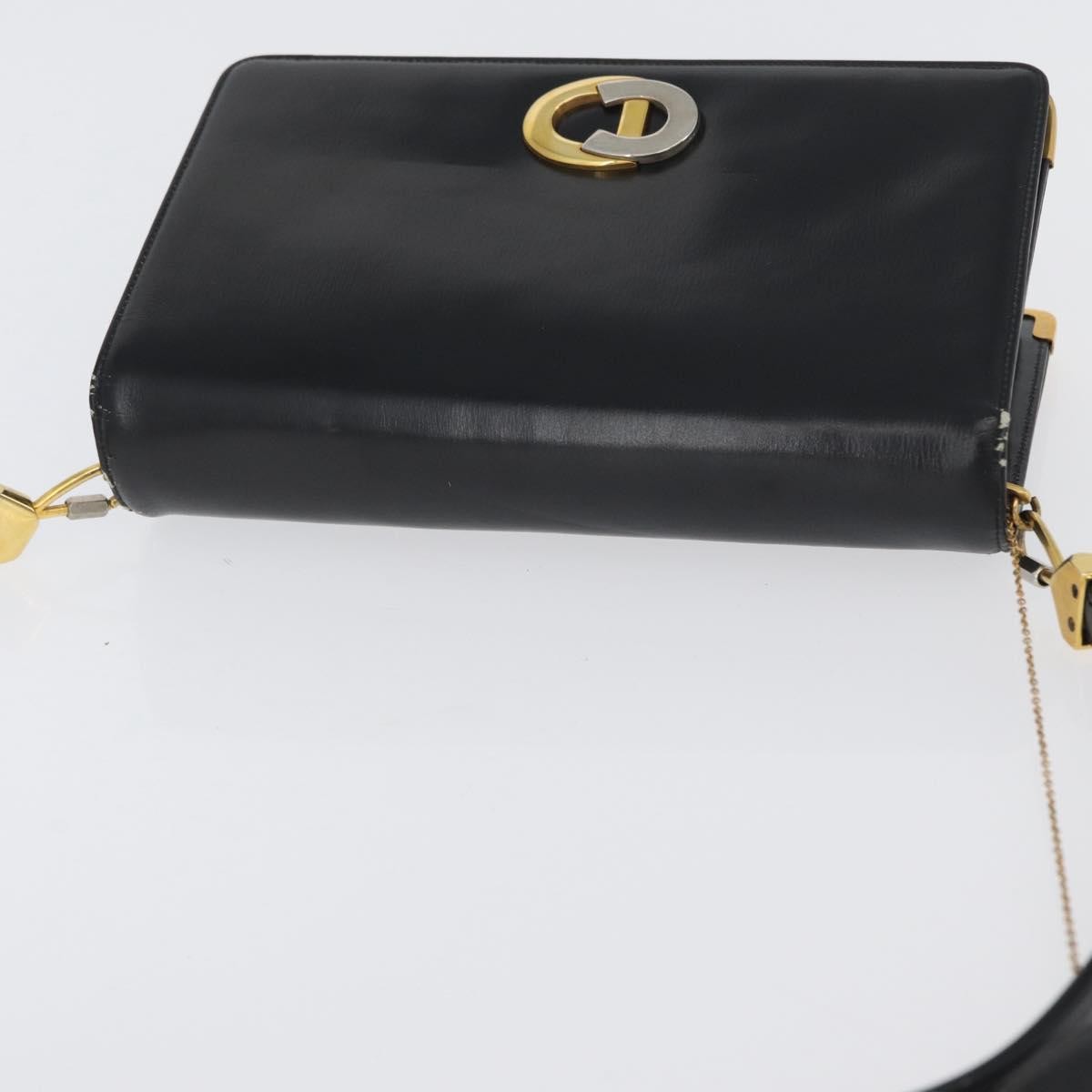 Christian Dior Cd Shoulder Bag Leather Black Calfskin Shoulder Bag Bag (Pre-Owned)