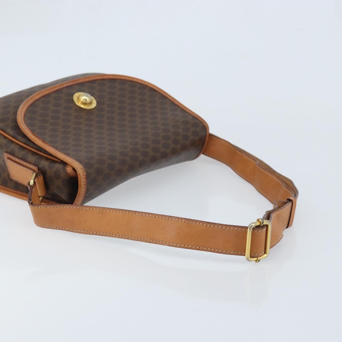 Celine Vintage Macadam Canvas Brown Canvas Backpack Bag (Pre-Owned)
