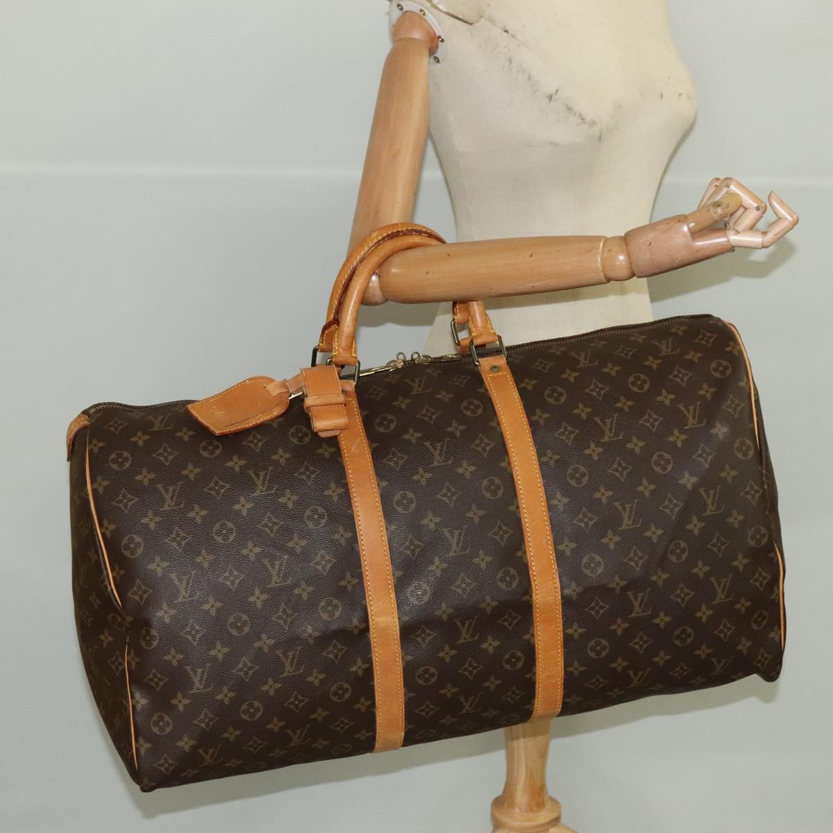 Louis Vuitton Keepall Monogram Canvas Brown Canvas Travel Bag Bag (Pre-Owned)