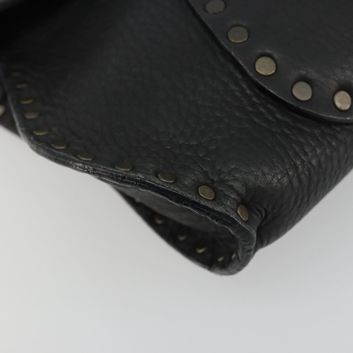 Gucci Shoulder Leather Black Leather Shoulder Bag Bag (Pre-Owned)