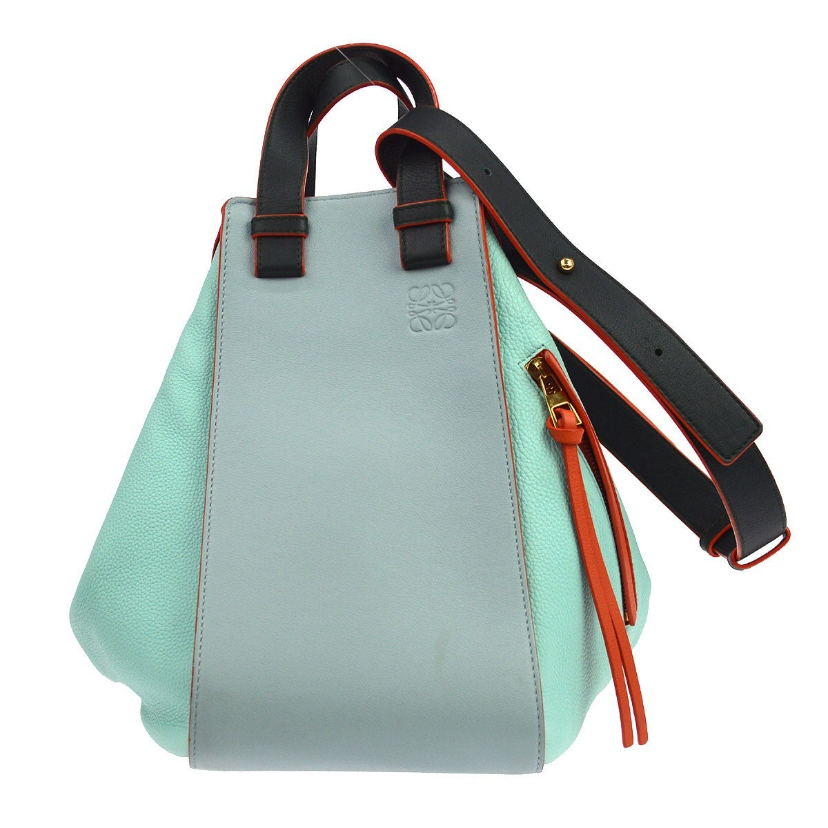 Loewe Hammock Leather Blue Calfskin Handbag (Pre-Owned)