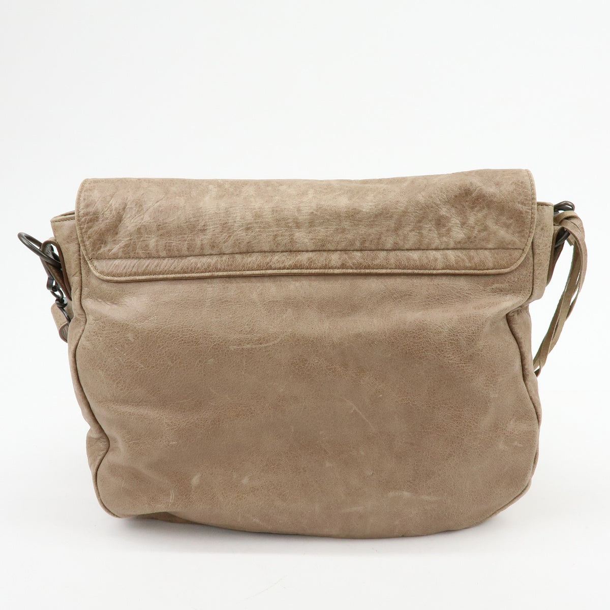 Balenciaga Classic Studs Folk Messenger Leather Brown Leather Crossbody Bag Bag (Pre-Owned)