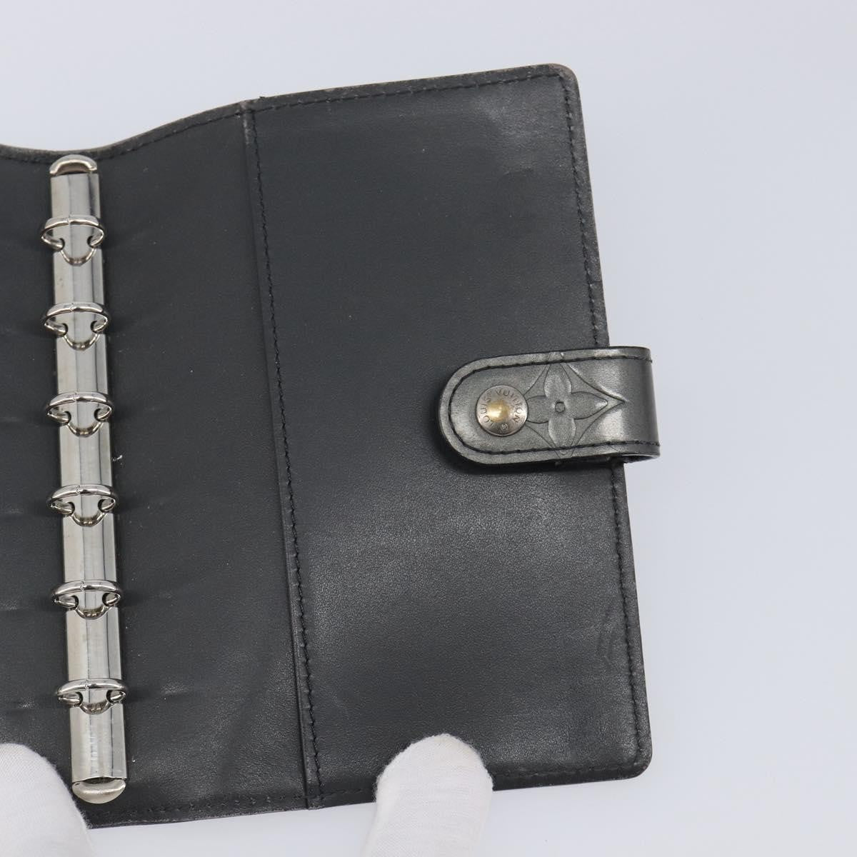 Louis Vuitton Agenda Cover Patent Leather Black Canvas Wallets Accessory (Pre-Owned)