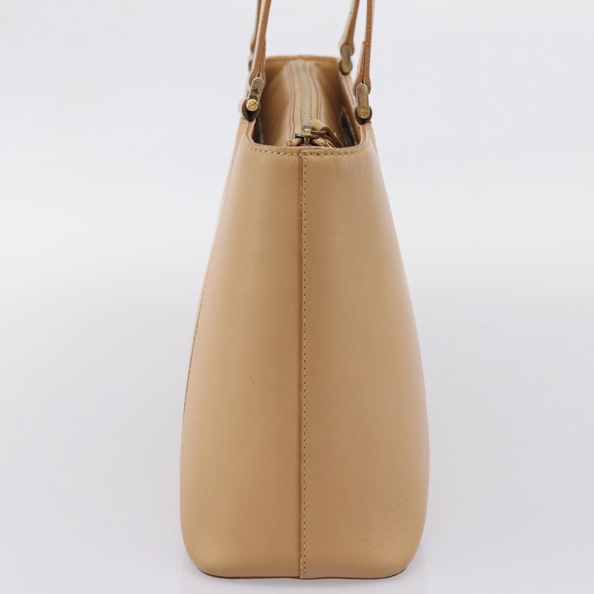 Burberry Handbag Leather Beige Leather Handbag (Pre-Owned)