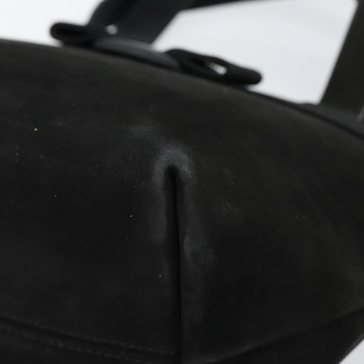 Salvatore Ferragamo Vala Suede Black Suede Handbag (Pre-Owned)