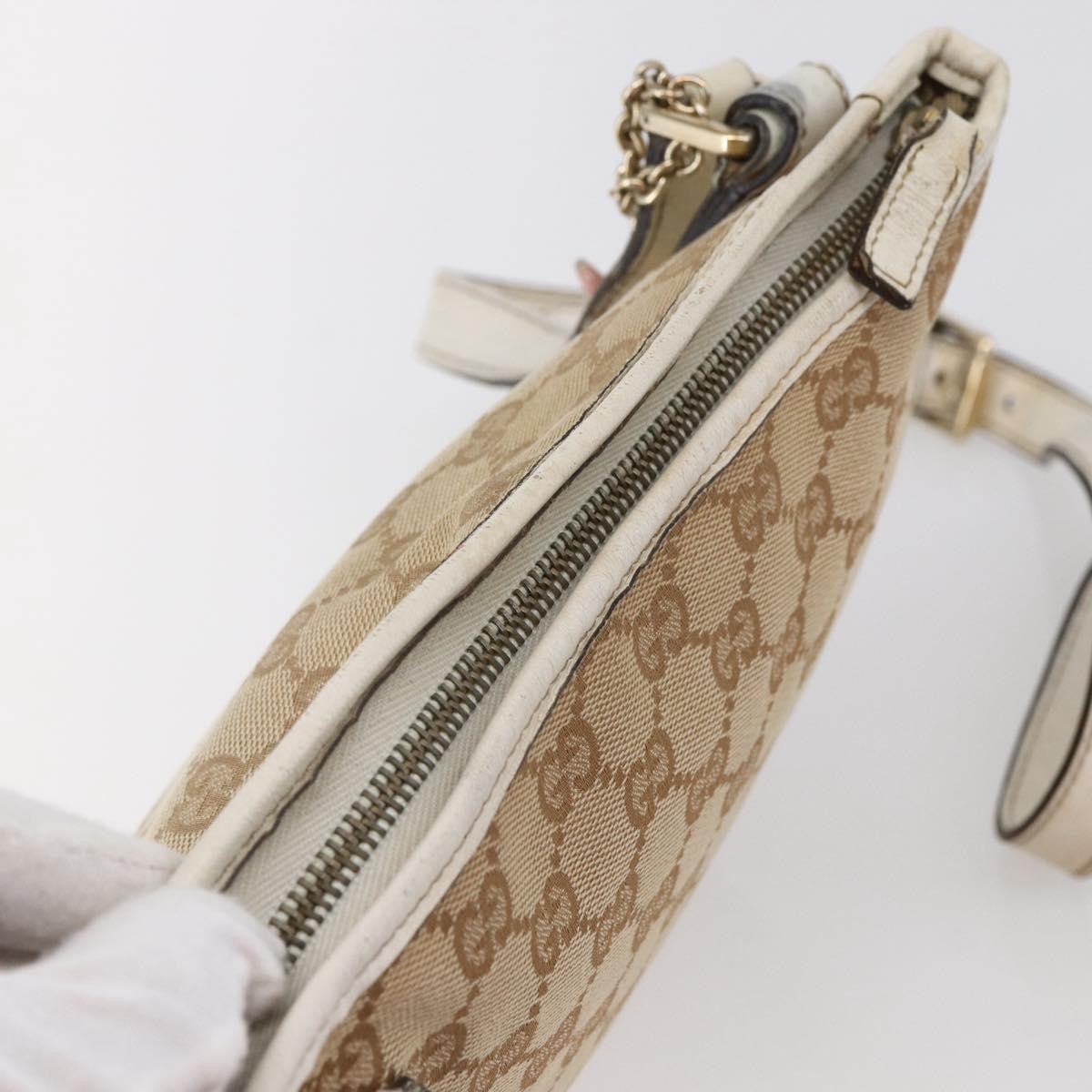 Gucci Jolicoeur Messenger Gg Canvas Beige Canvas Shoulder Bag Bag (Pre-Owned)