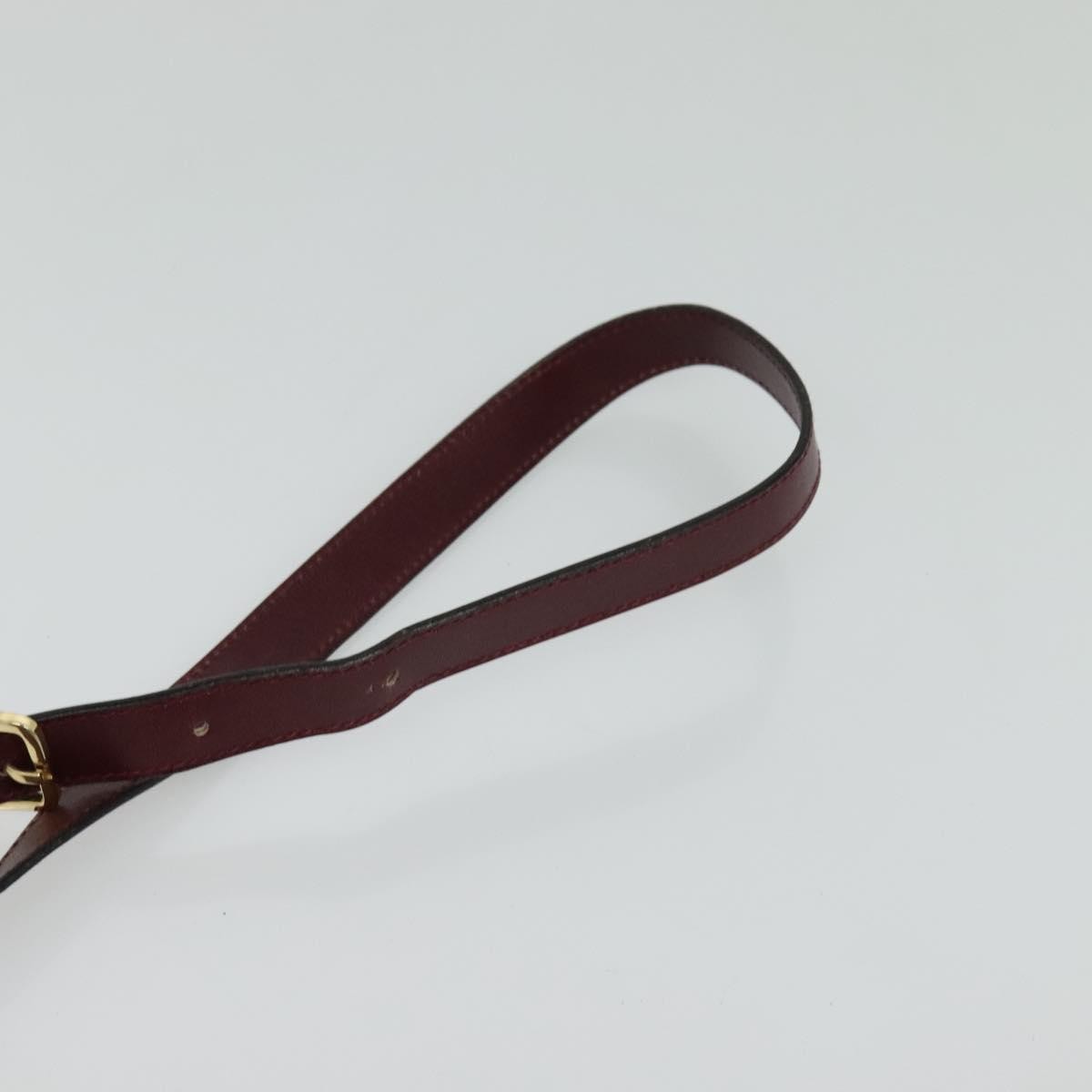 Bally Vintage Leather Burgundy Leather Shoulder Bag Bag (Pre-Owned)
