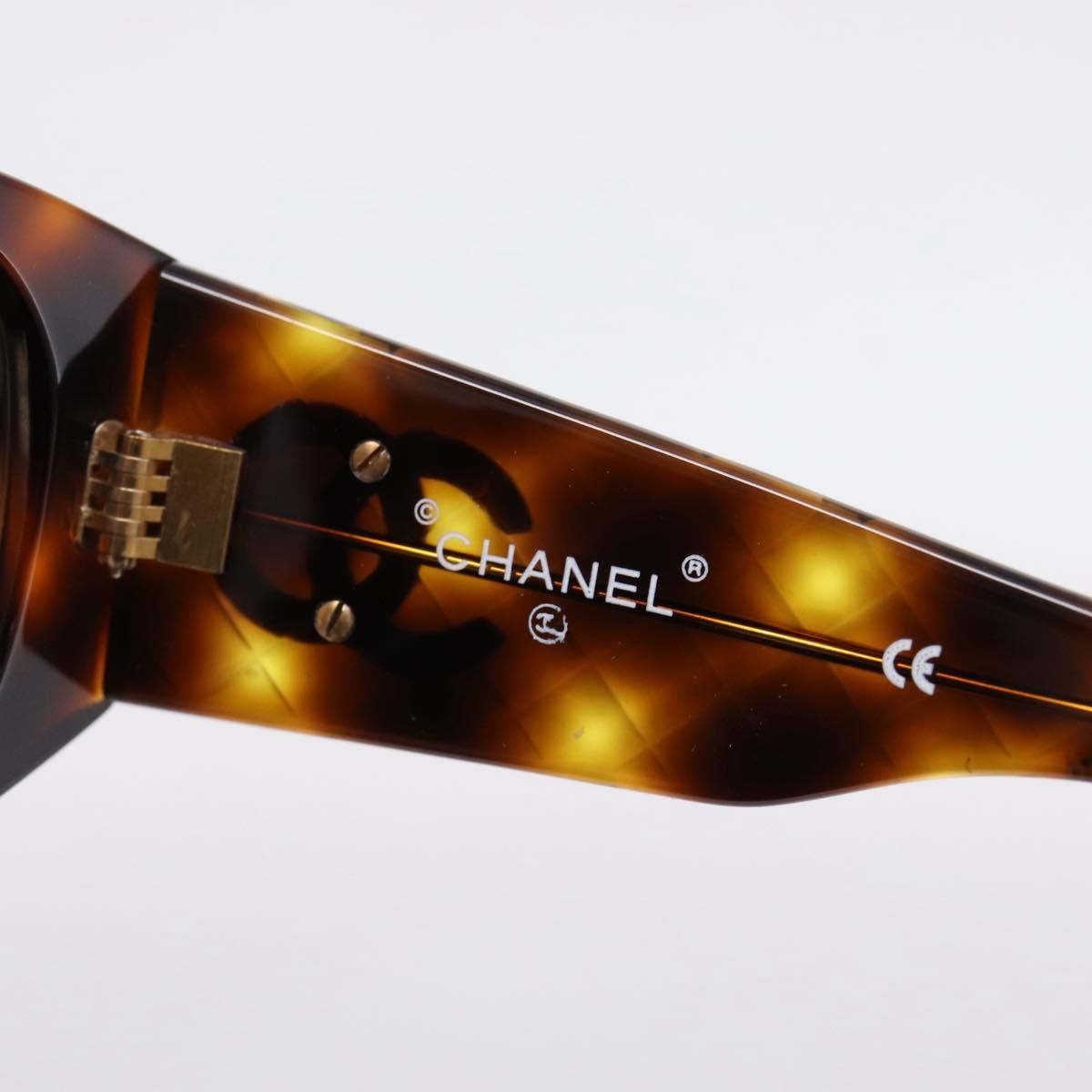 Chanel Logo Cc Plastic Brown Plastic Sunglasse Accessory (Pre-Owned)