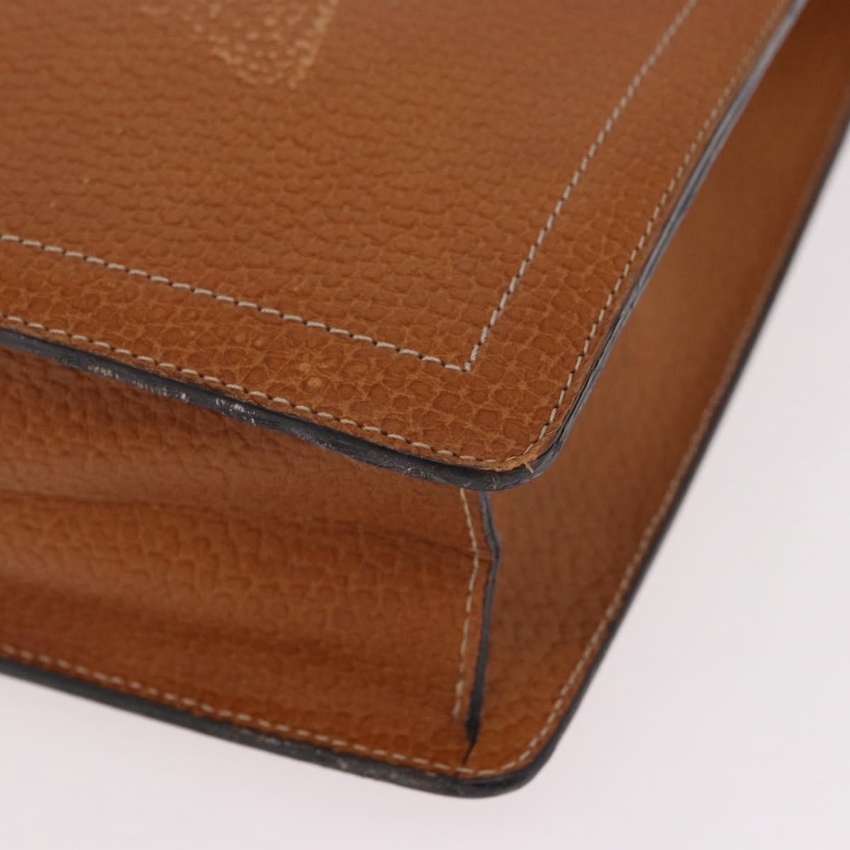 Loewe Anagram Business Leather Brown Leather Briefcase Bag (Pre-Owned)