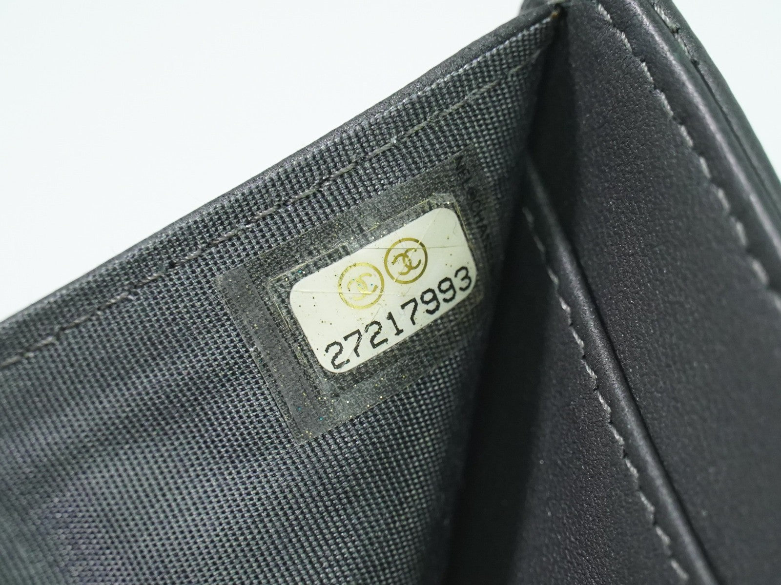 Chanel Camellia Flap Studded Camellia Lambskin Gray Leather Wallets Accessory (Pre-Owned)