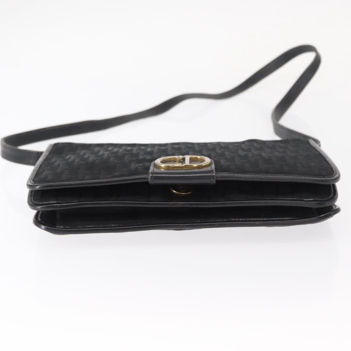 Christian Dior Vintage Cd Trotter Canvas Black Canvas Shoulder Bag Bag (Pre-Owned)