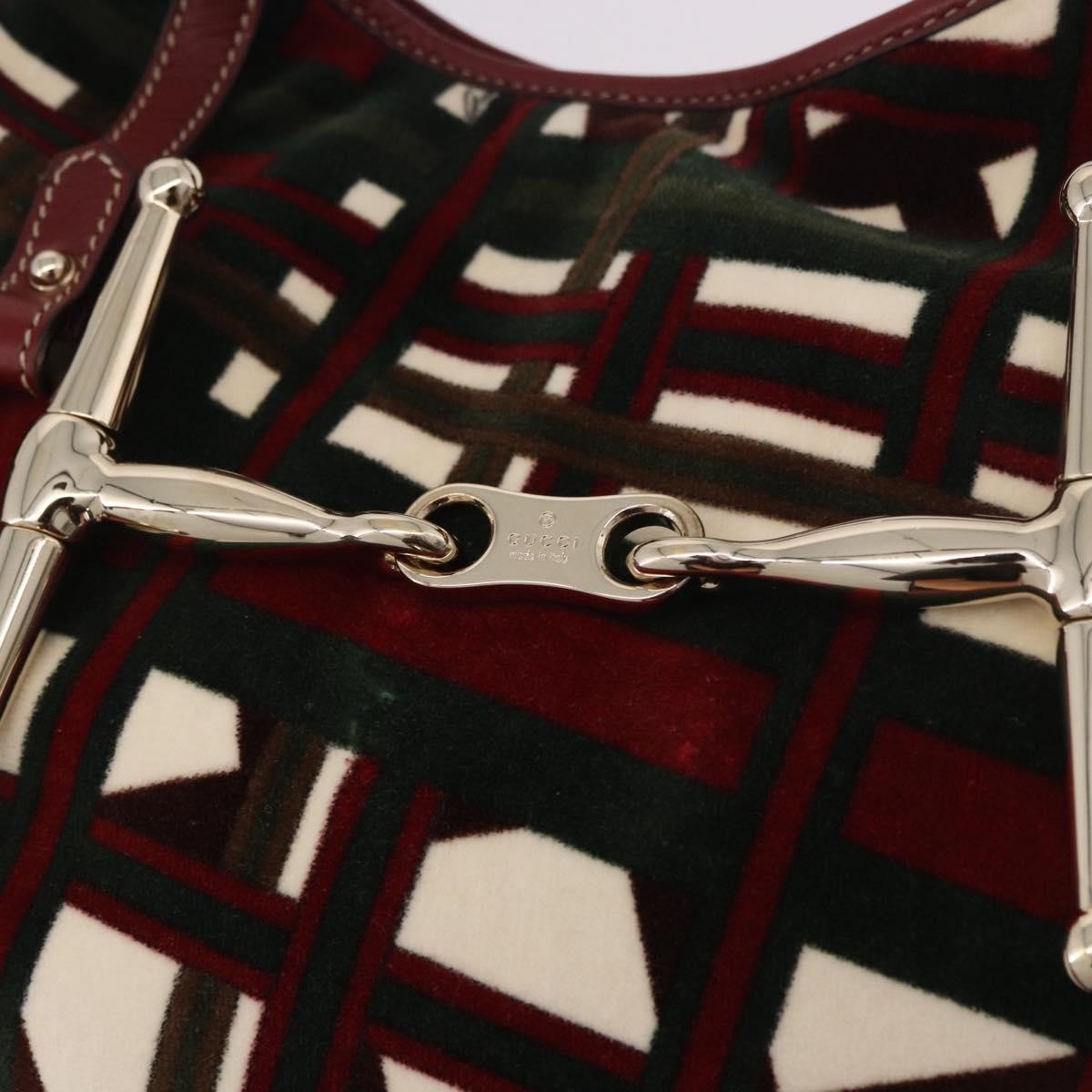 Gucci Vintage Jackie Shoulder Canvas And Leather Green Canvas Shoulder Bag Bag (Pre-Owned)