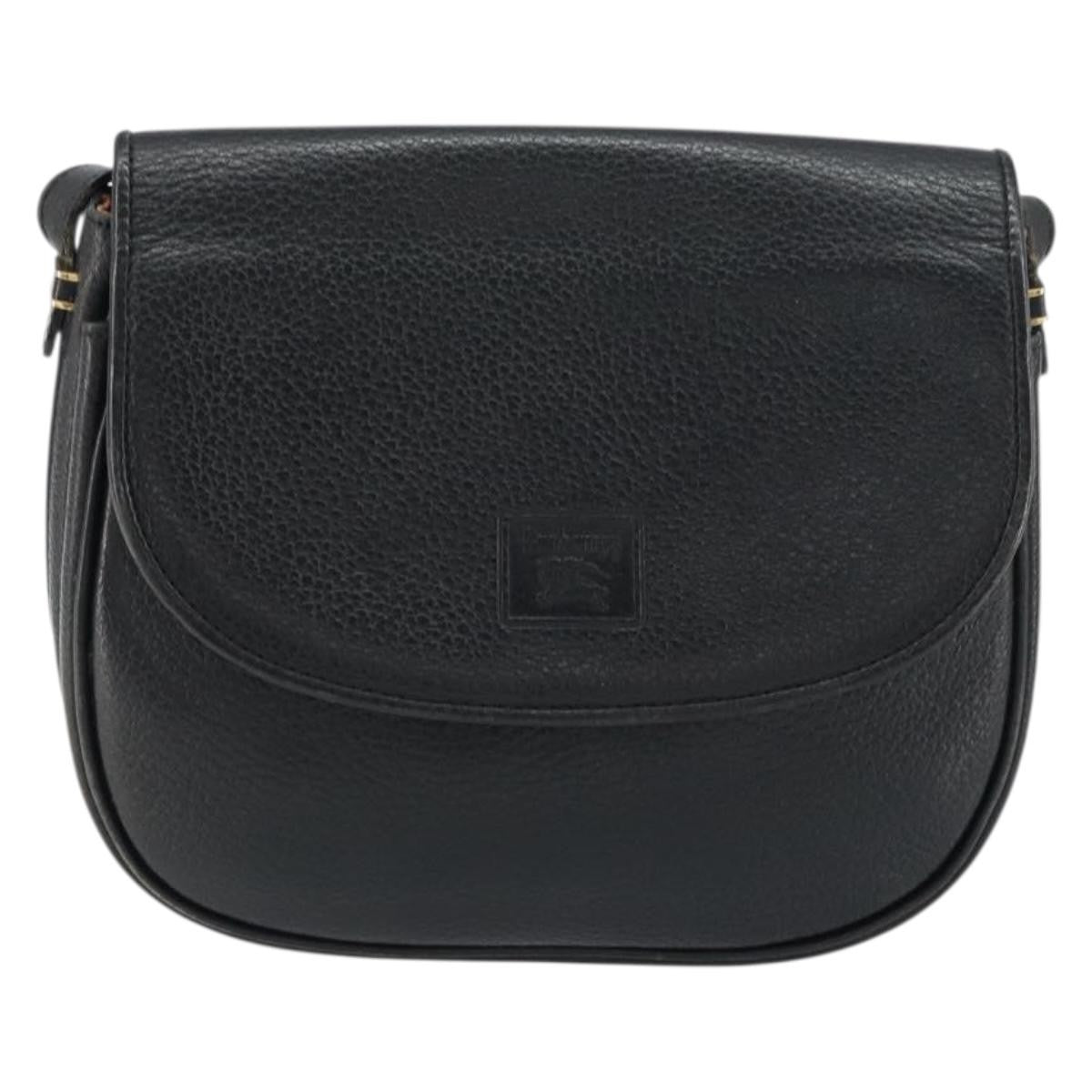 Burberry Vintage Leather Black Leather Shoulder Bag Bag (Pre-Owned)