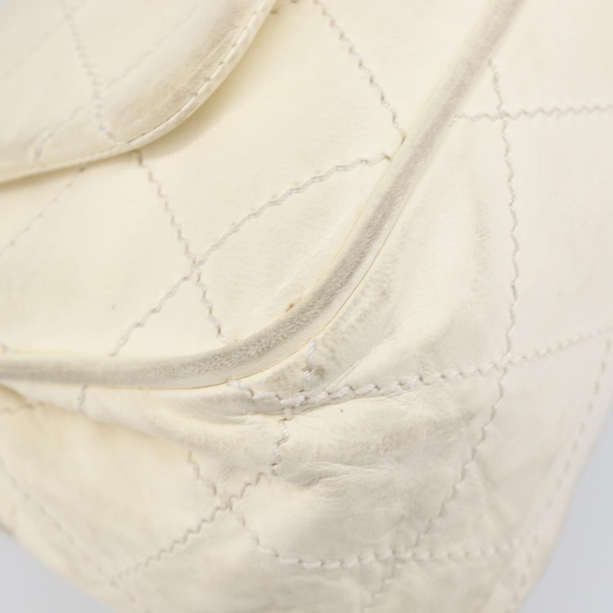 Chanel Mademoiselle Lock Accordion Flap Quilted Lambskin Beige Leather Handbag (Pre-Owned)