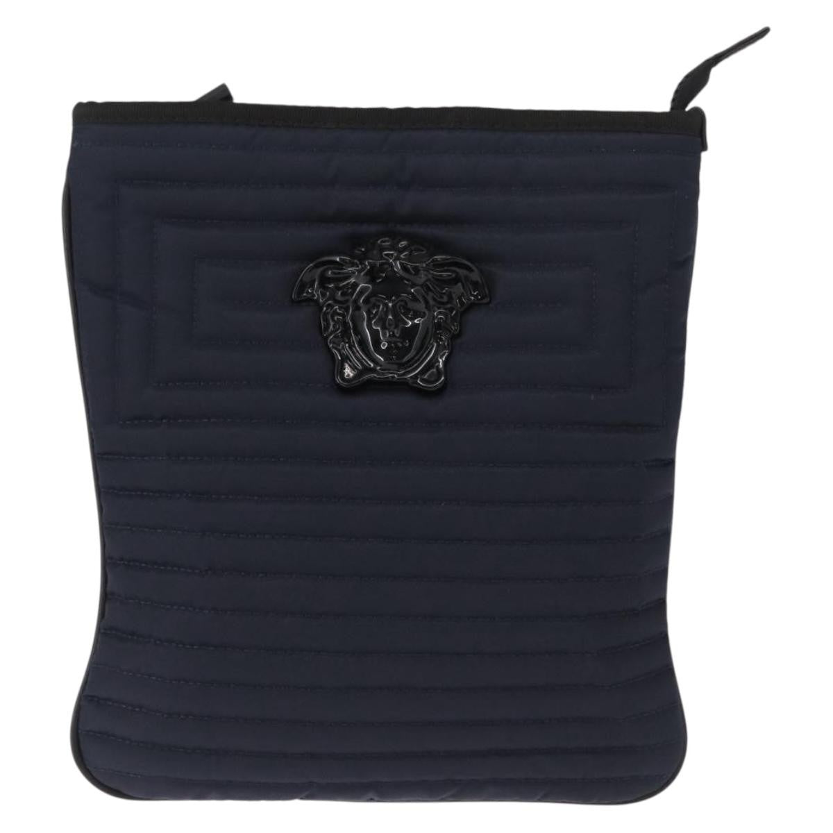Versace Vintage Nylon Navy Nylon Shoulder Bag Bag (Pre-Owned)