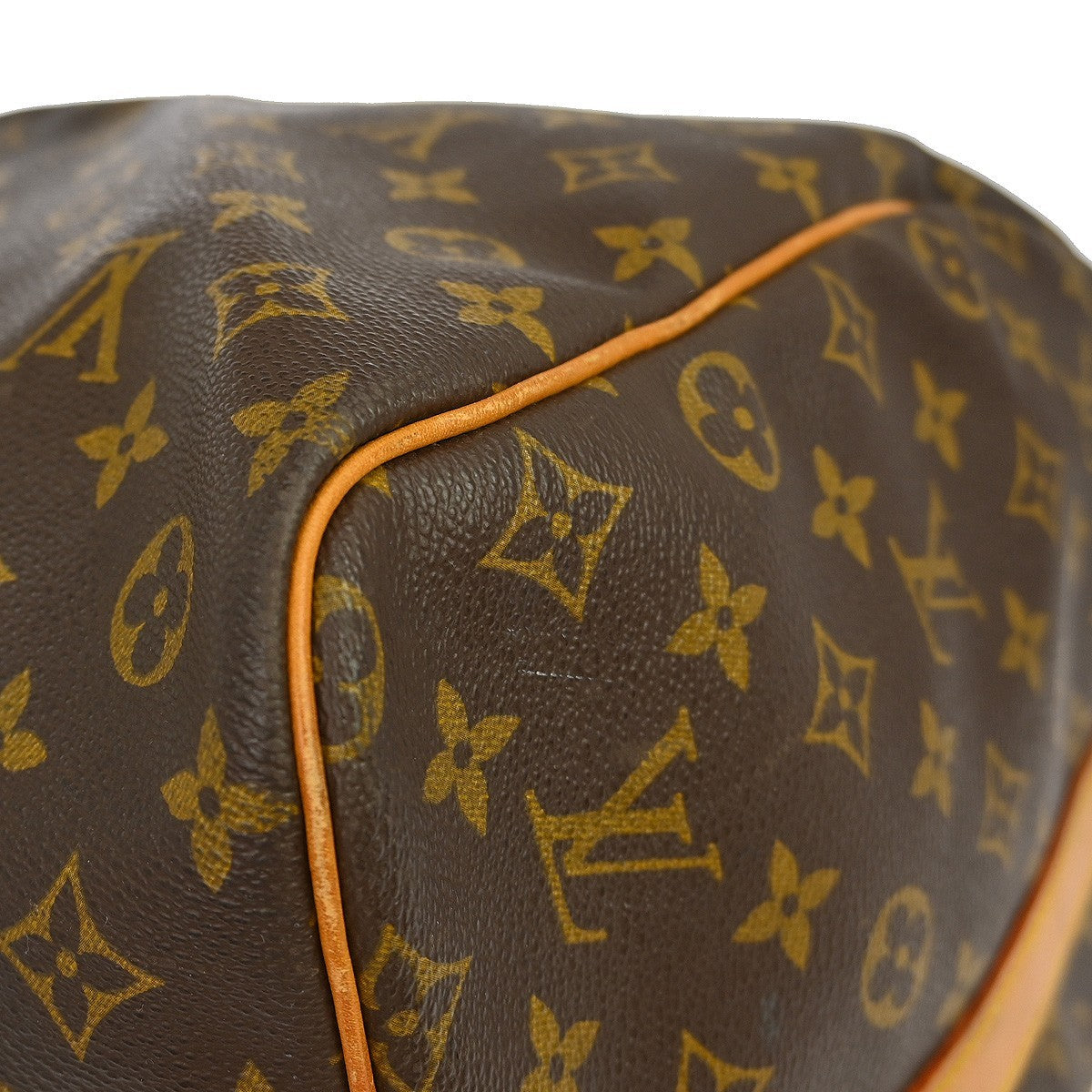 Louis Vuitton Keepall Bandoulière Monogram Brown Canvas Travel Bag Bag (Pre-Owned)