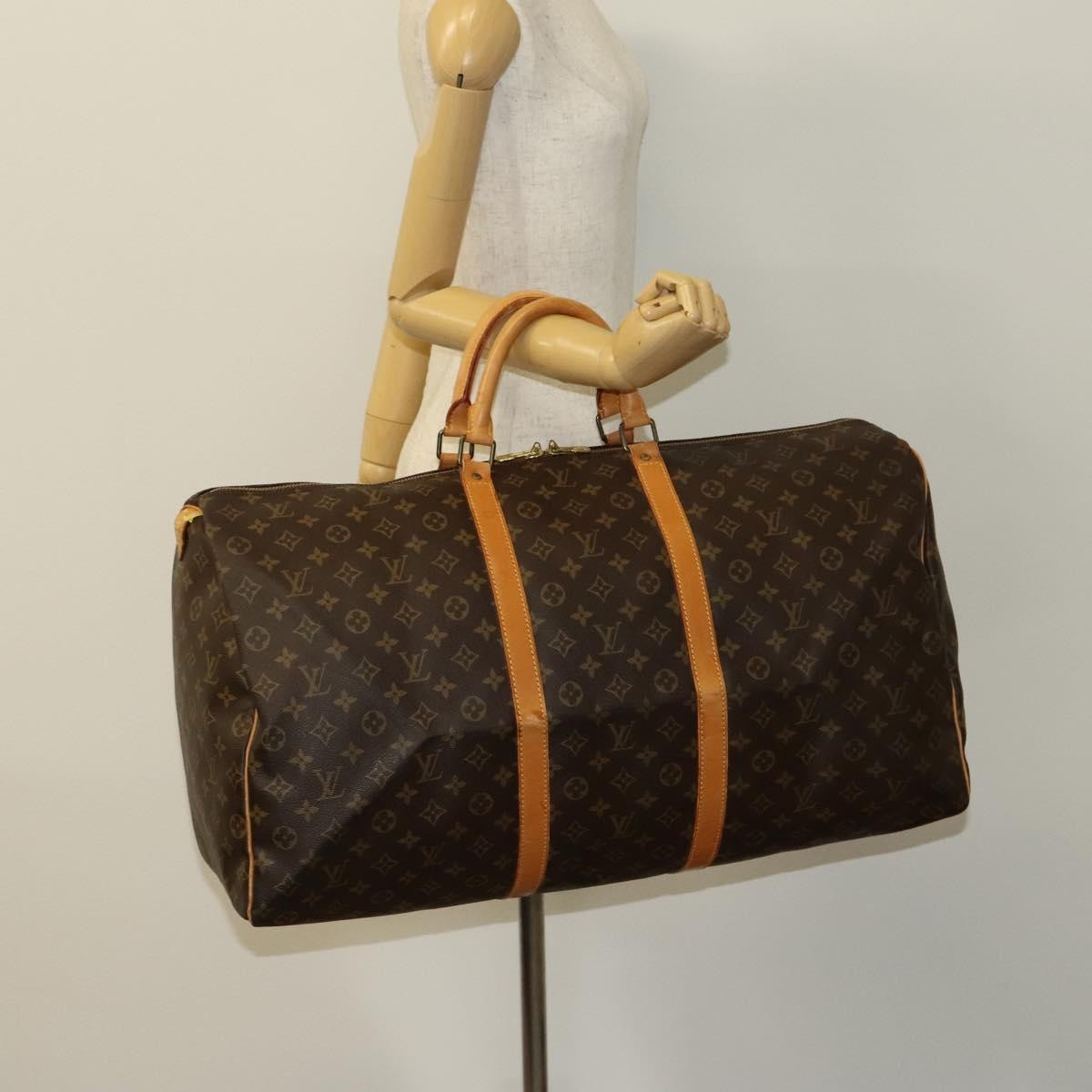 Louis Vuitton Keepall Monogram Canvas Brown Canvas Travel Bag Bag (Pre-Owned)