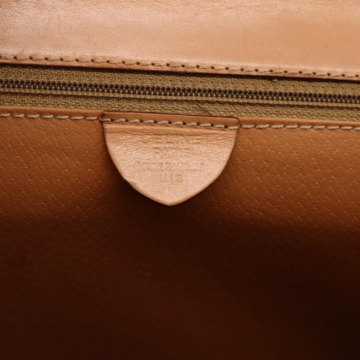 Celine Vintage Handbag Toile Céline Brown Canvas Handbag (Pre-Owned)