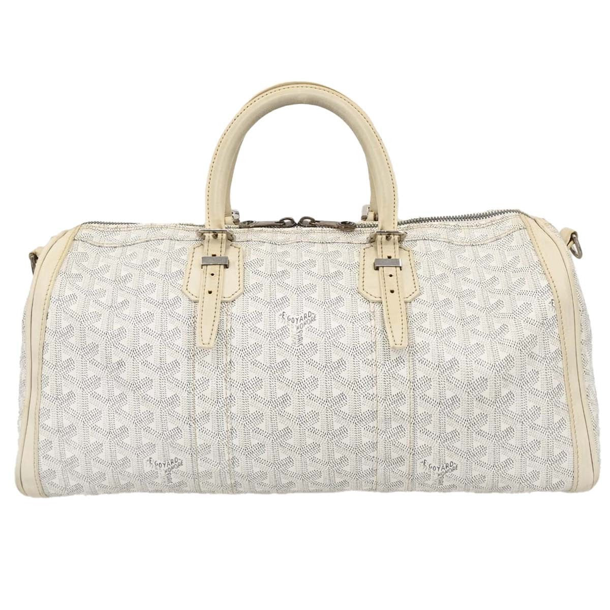 Goyard Croisiere Coated Canvas White Canvas Travel Bag Bag (Pre-Owned)
