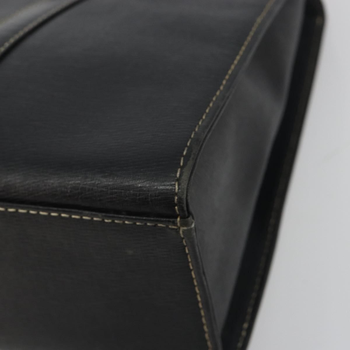 Burberry Vintage Leather Black Leather Handbag (Pre-Owned)
