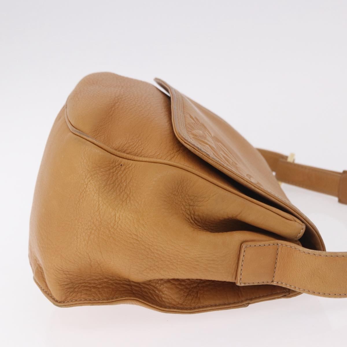 Loewe Anagram Leather Beige Leather Shoulder Bag Bag (Pre-Owned)