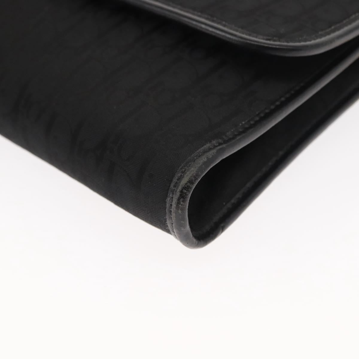 Christian Dior Trotter Shoulder Canvas Black Canvas Shoulder Bag Bag (Pre-Owned)