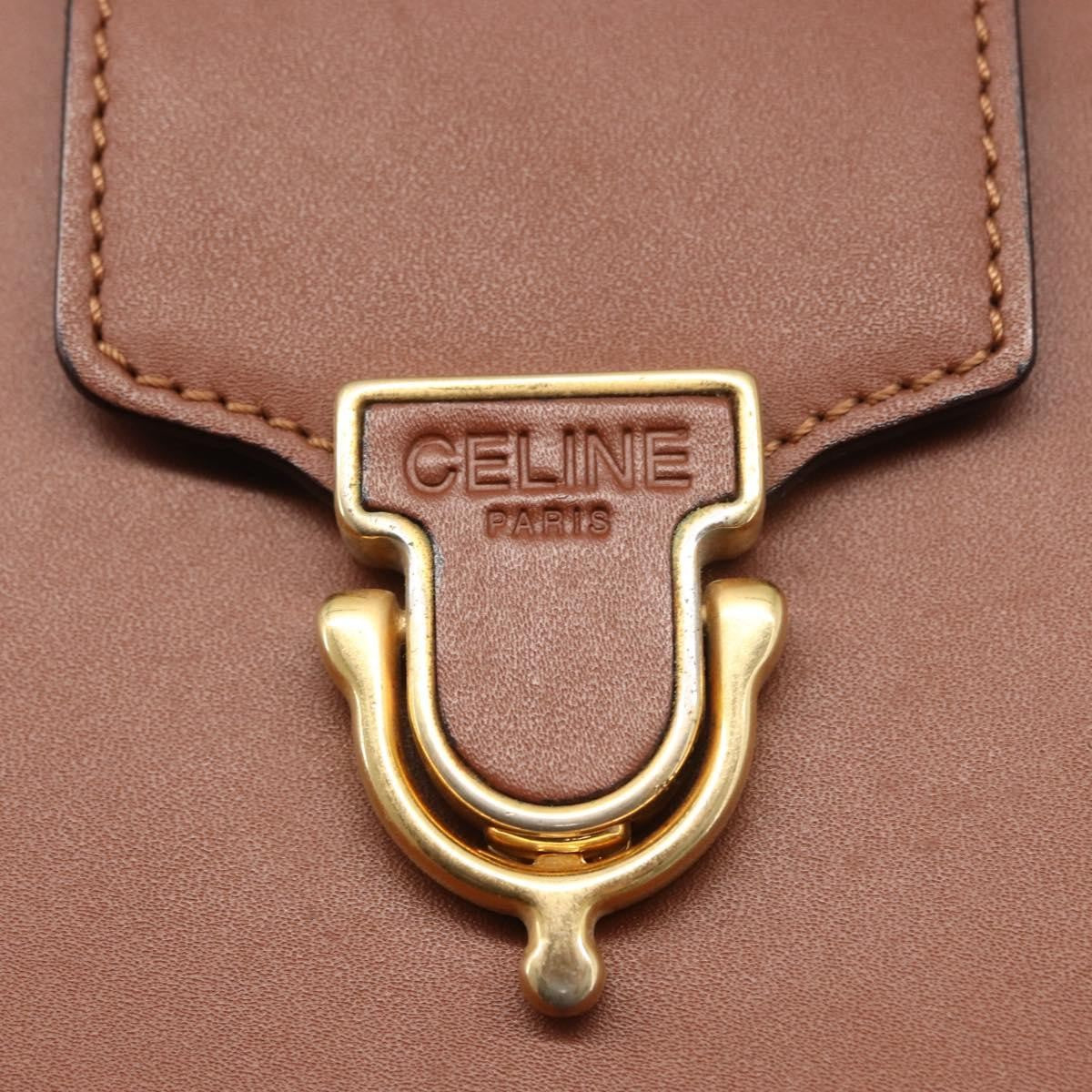 Celine Vintage Leather Brown Leather Shoulder Bag Bag (Pre-Owned)