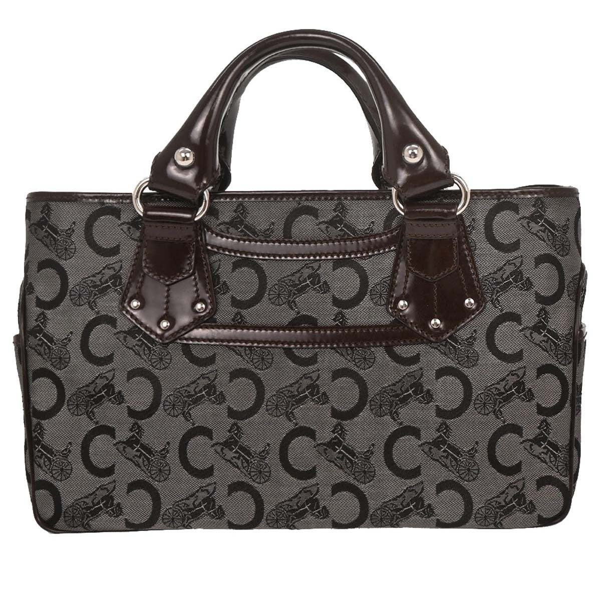 Celine Boogie Satchel Macadam Brown Canvas Handbag (Pre-Owned)