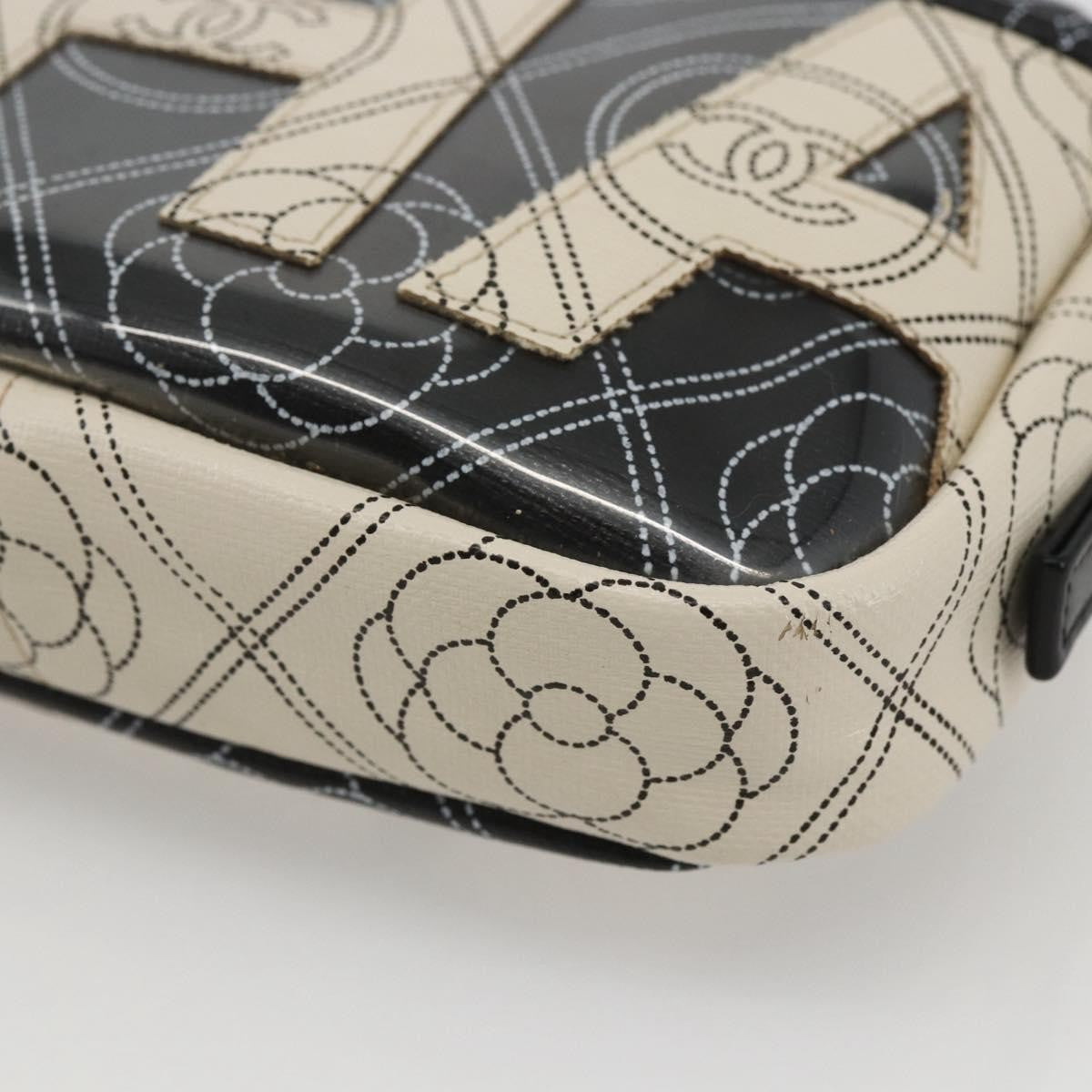Chanel Logo Camera Case Clutch Printed Coated Canvas Black Pvc Clutche & Pouche Bag (Pre-Owned)