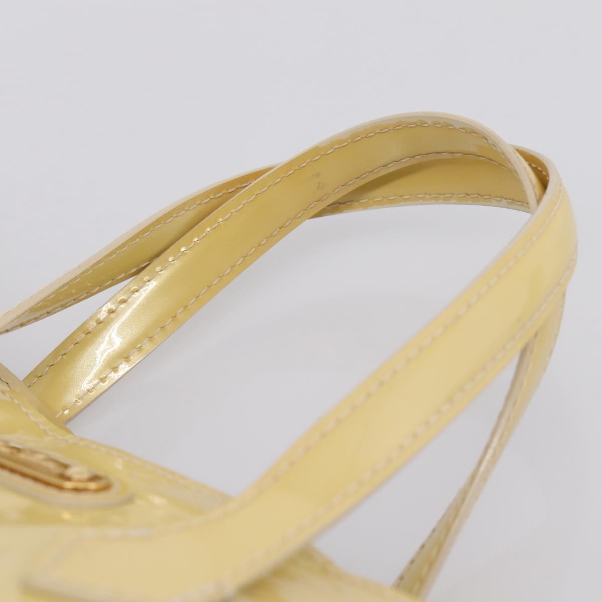 Louis Vuitton Wilshire Monogram Vernis Yellow Patent_Leather Handbag (Pre-Owned)