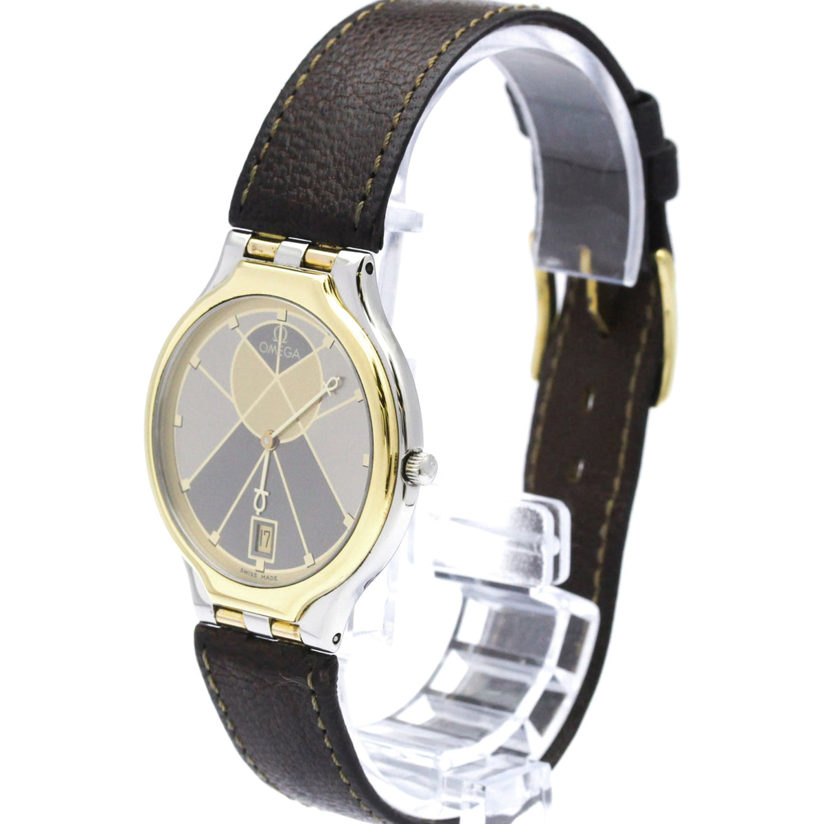 Omega De Ville Quartz Stainless Steel And Yellow Gold Watch (Pre-Owned)