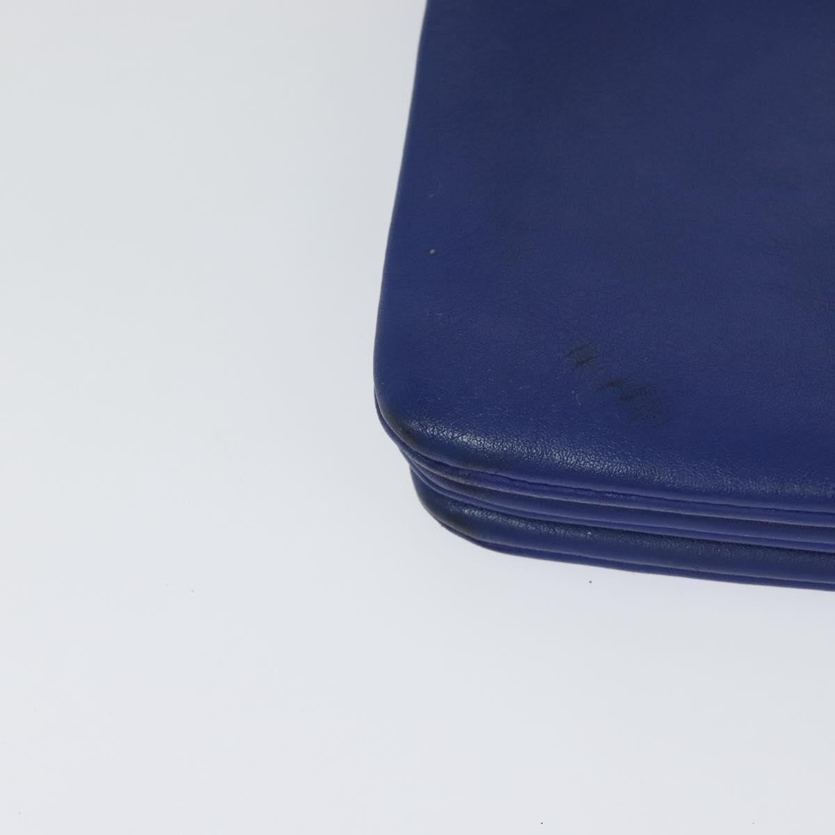 Celine Trio Leather Blue Leather Shoulder Bag Bag (Pre-Owned)